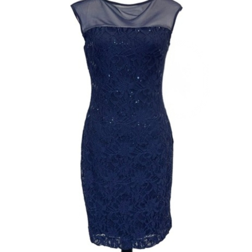 Ralph Lauren Navy Lace  Dress